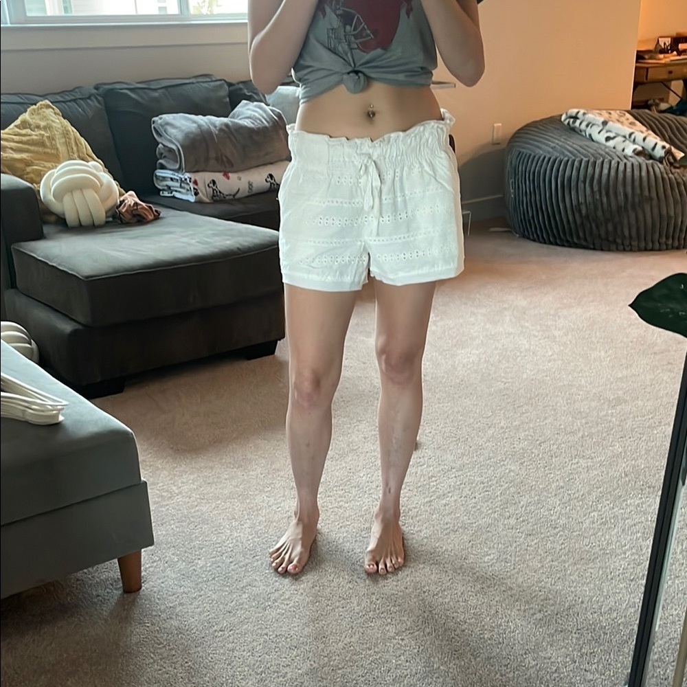Jolt Women's High Waist White Shorts